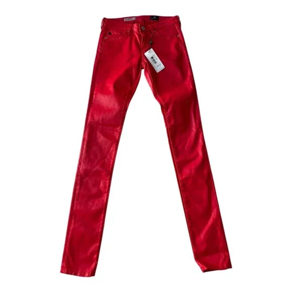 AG Adriano Goldschmied Women's Farrah Skinny Fit style LSS1288 Jeans RED Size 24 - Picture 2 of 11